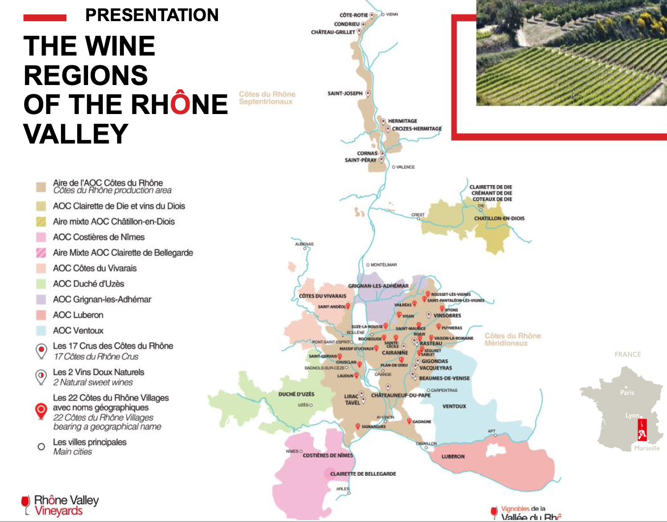 Rhone Valley map