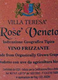 Villa Teresa Rosé Veneto Vino Frizzante Organictext