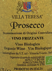 Villa Teresa Prosecco Vino Frizzante Organictext