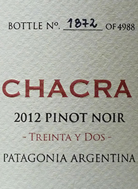 Chacra Pinot Noir Treinta y Dostext