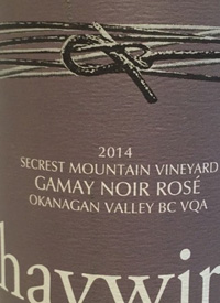 Haywire Gamay Noir Rosé Secrest Mountain Vineyardtext