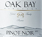 Oak Bay Vineyard Gebert Family Reserve Pinot Noirtext