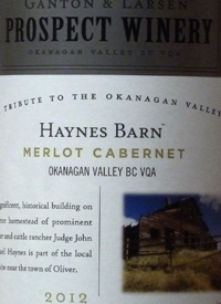 Ganton & Larson Prospect Winery Haynes Barn Merlot Cabernettext