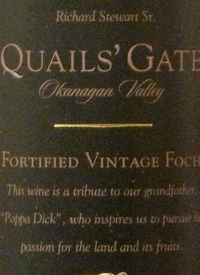 Quails' Gate Fortified Vintage Fochtext