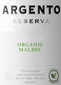 Argento Reserva Malbec Organictext