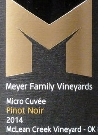 Meyer Family Vineyards Pinot Noir Micro Cuvée McLean Creek Vineyardstext