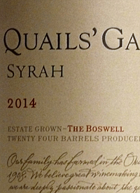 Quails' Gate Syrah The Boswelltext