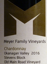 Meyer Family Vineyards Chardonnay Stevens Block Old Main Road Vineyardtext