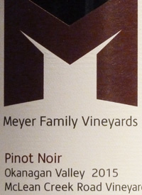 Meyer Family Vineyards Pinot Noir McLean Creek Road Vineyardtext