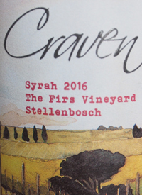 Craven Wines Syrah The Firs Vineyardtext
