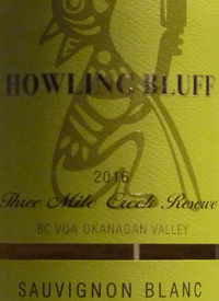 Howling Bluff Sauvignon Blanc Reserve Three Mile Creektext