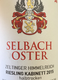 Selbach-Oster Riesling Zeltinger Himmelreich Riesling Kabinett Halbtrockentext