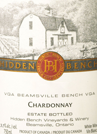 Hidden Bench Estate Chardonnay Beamsville Benchtext