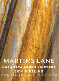Martin's Lane Naramata Ranch Vineyard Rieslingtext