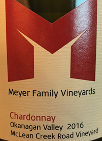 Meyer Family Vineyards Chardonnay McLean Creek Road Vineyardtext