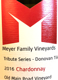 Meyer Family Vineyards Chardonnay Tribute Series - Donovan Tildesley Old Main Road Vineyardtext