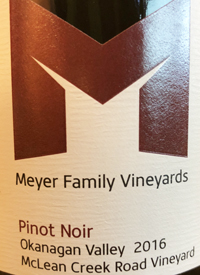 Meyer Family Vineyards Pinot Noir McLean Creek Road Vineyardtext