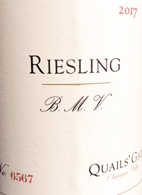 Quails' Gate Riesling B.M.V.text