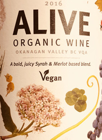 Summerhill Pyramid Winery Alive Organic Red Vegantext