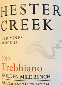 Hester Creek Old Vines Block 16 Trebbianotext