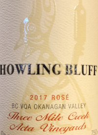 Howling Bluff Pinot Noir Rosé Three Mile Creek Acta Vineyardtext