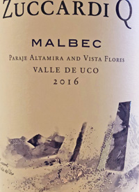 Zuccardi Q Malbec Paraje Altamira and Vista Florestext