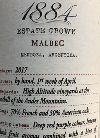 Escorihuela 1884 Estate Grown Malbectext