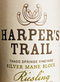 Harper's Trail Thadd Springs Vineyard Silver Mane Block Rieslingtext