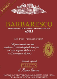 Falletto di Bruno Giacosa Barbaresco Asili Riserva Red Labeltext