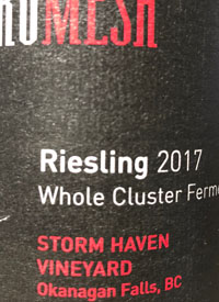 Synchromesh Wines Storm Haven Vineyard Whole Cluster Fermenttext