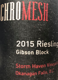 Synchromesh Storm Haven Vineyard Gibson Block Rieslingtext