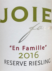 JoieFarm En Famille Reserve Rieslingtext