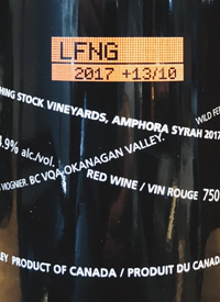 Laughing Stock Vineyards Amphora Syrah +13/10text