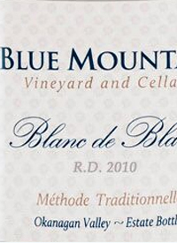 Blue Mountain Blanc de Blancs R.D. Méthode Traditionelletext