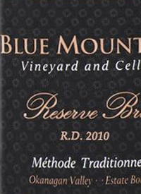 Blue Mountain Reserve Brut R.D. Méthode Traditionelletext