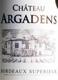 Château Argadens Bordeaux Supérieurtext