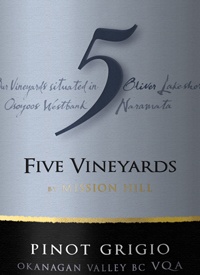 Five Vineyards by Mission Hill Pinot Grigiotext
