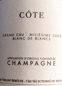 Raphaël & Vincent Bérêche Côte Grand Cru Blanc de Blancs Extra Bruttext