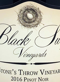 Black Swift Vineyards Stone's Throw Vineyard Pinot Noirtext