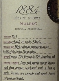 Escorihuela 1884 Malbectext