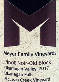 Meyer Family Vineyards Pinot Noir-Old Block McLean Creek Vineyardtext