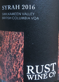 Rust Wine Co Similkameen Valley Syrahtext