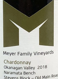 Meyer Family Vineyards Chardonnay Stevens Block Old Main Road Vineyardtext