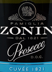 Zonin Prosecco Cuvee 1821text