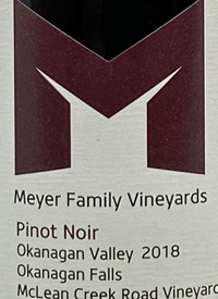 Meyer Family Vineyards Pinot Noir McLean Creek Road Vineyardtext