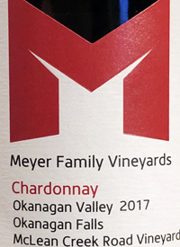 Meyer Family Vineyards Chardonnay McLean Creek Road Vineyardtext