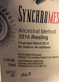 Synchromesh Ancestral Method Rieslingtext