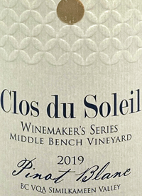 Clos du Soleil Grower's Series Pinot Blanc Middle Bench Vineyardtext