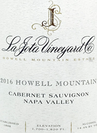 La Jota Vineyard Co. Howell Mountain Cabernet Sauvignontext