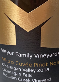 Meyer Family Vineyards Pinot Noir Micro Cuvée McLean Creek Vineyardstext